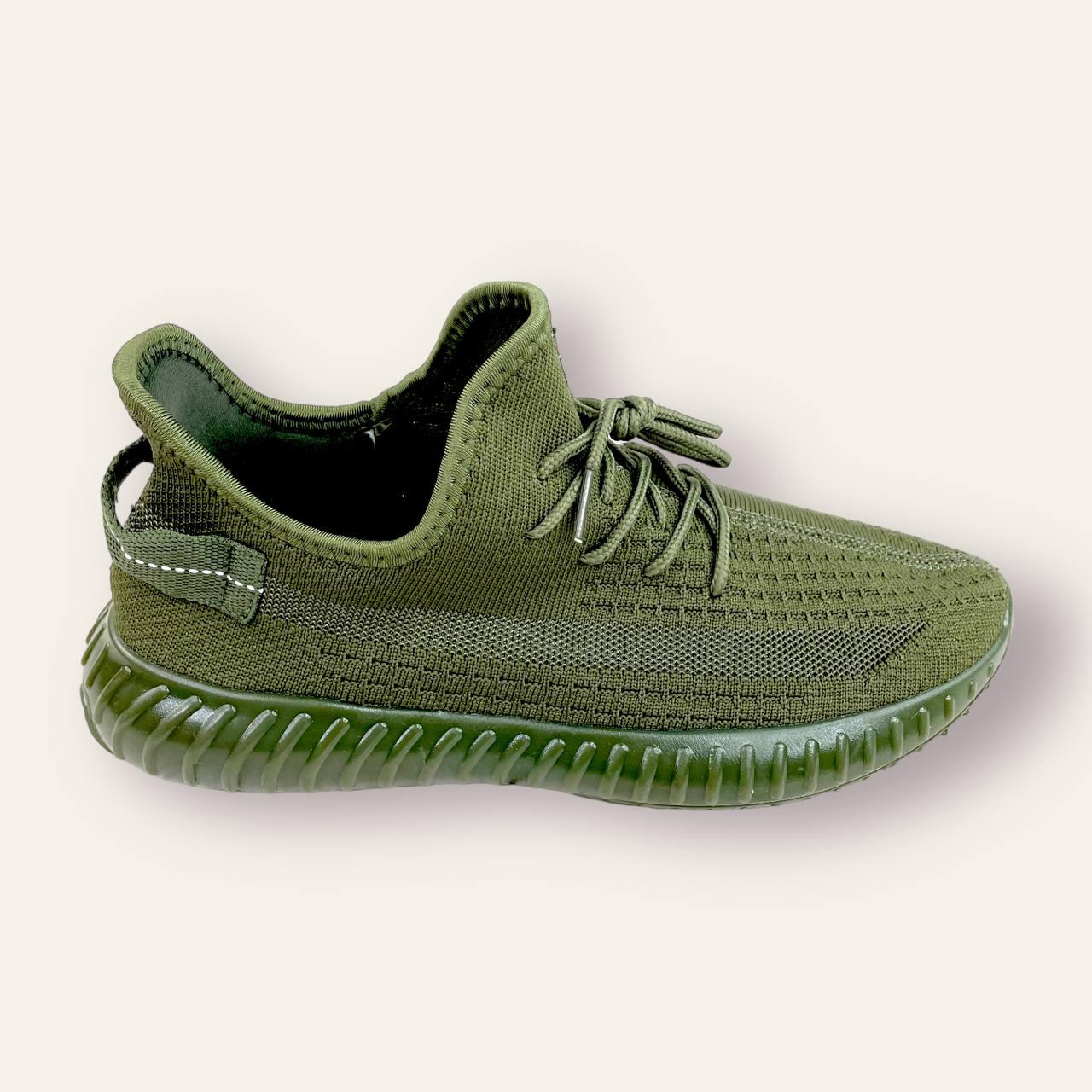 Чоловічі весняні кросівки хакі, зелена підошва, зручні, сітка текстильні кросівки, No 21302 ( р. 40-45)