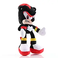 Соник Мягкая игрушка антистресс плюшевый ежик Sonic Икс Ёж Шэд 40см, Черный, оригинальная плюшевая игрушка