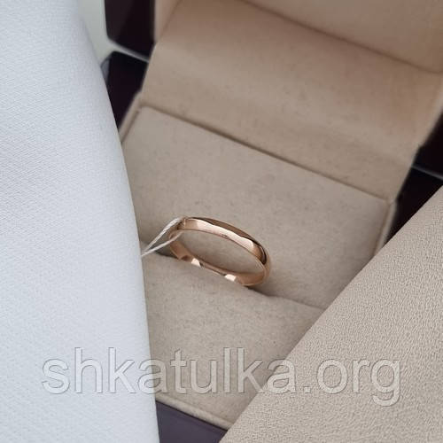 Обручка із золота Європейка тоненьке розмір 16