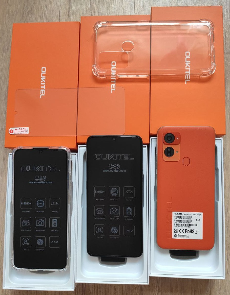 Смартфон Oukitel C33 Orange 8\256GB 5150mAh Type-C + чехол+ стекло НОВИНКА 2023