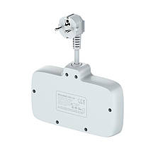 Мережевий фільтр розгалужувач 2 розетки + 3USB + Type-C QC Ldnio SC2413 White N, фото 5