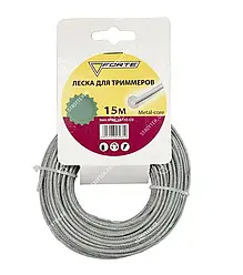 Волосінь-трос для мотокос — метал осердя Forte 2.4 мм х 15 м