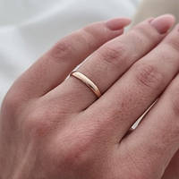 Классическое тонкое обручальное кольцо из золота, размер 19.5