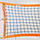Волейбольна сітка пляжна "Еліт" сітка для пляжного волейболу з тросом синьо-жовта, фото 2