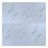 Самоклеящаяся виниловая плитка белый мрамор 600*300*1,5мм, цена за 1 шт. (СВП-111-мат), фото 2
