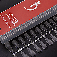 Гелевые типсы Kodi Professional для наращивания ногтей Medium Stiletto (240 шт. в коробке)