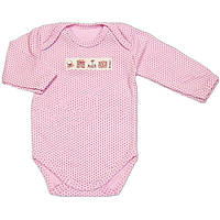 Дитячий боді з довгим рукавом р. 62 демісезонний тканина ІНТЕРЛОК 100% бавовна, ТМ Baby A 3502 Рожевий