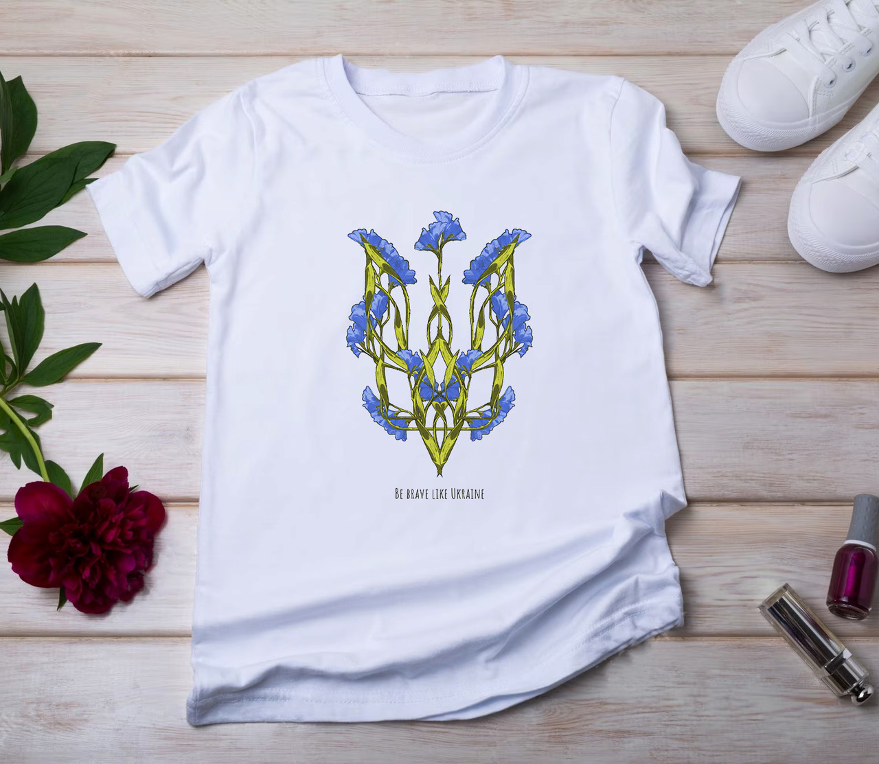 Футболка "Тризуб, Be brave like Ukraine"