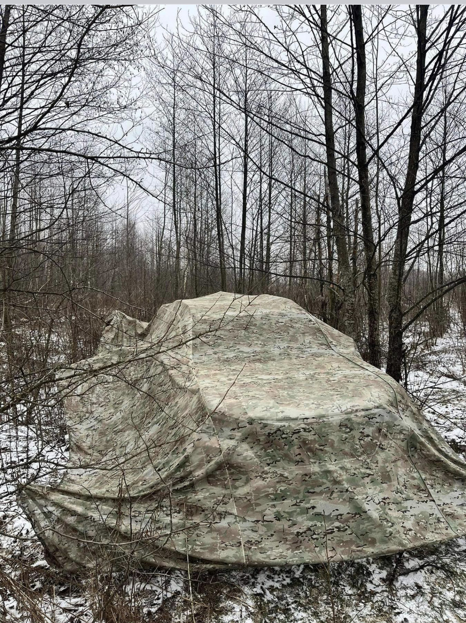 Водонепроникний тент для військових позицій ВСУ, автомобілів і військової техніки — тент піксельний, брезент