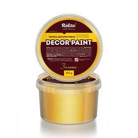 Фарба декоративна акрилова "DECOR PAINT" ЗОЛОТО 0,25 кг Ролакс