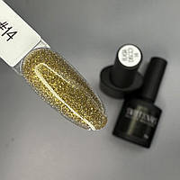 Гель лак для нігтів світловідбиваючий золотистий Sweet Nails Flash Disco №14 8 мл