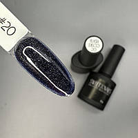 Гель лак для нігтів світловідбиваючий синьо-чорний Sweet Nails Flash Disco №20 8 мл