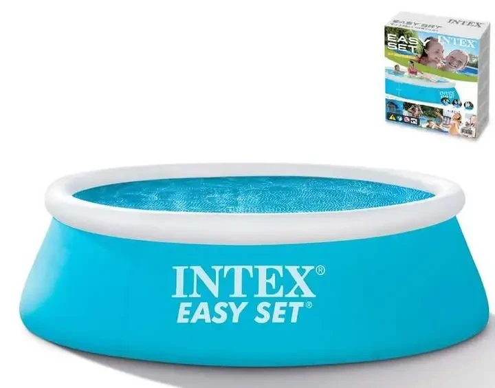 Сборный надувной наливной круглый детский бассейн цветной для дома сада Intex большой морской принт - фото 2 - id-p1866912761