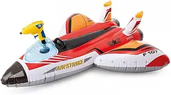Круг матрац гребінець дитячий надувний літак для плавання та відпочинку на дачі води Intex Червоний (home-store)