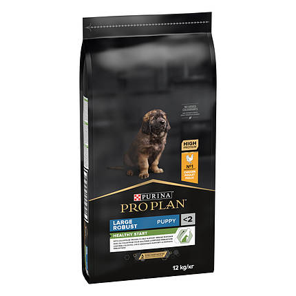 Сухий корм для цуценят Pro Plan Large Robust Puppy Healthy Start для великих порід з куркою 12 кг, фото 1