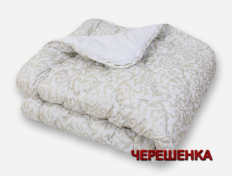 Двоспальна зимова ковдра мікрофібра / холофайбер 175х215 двостороння стьобана гіпоалергенна, фото 1