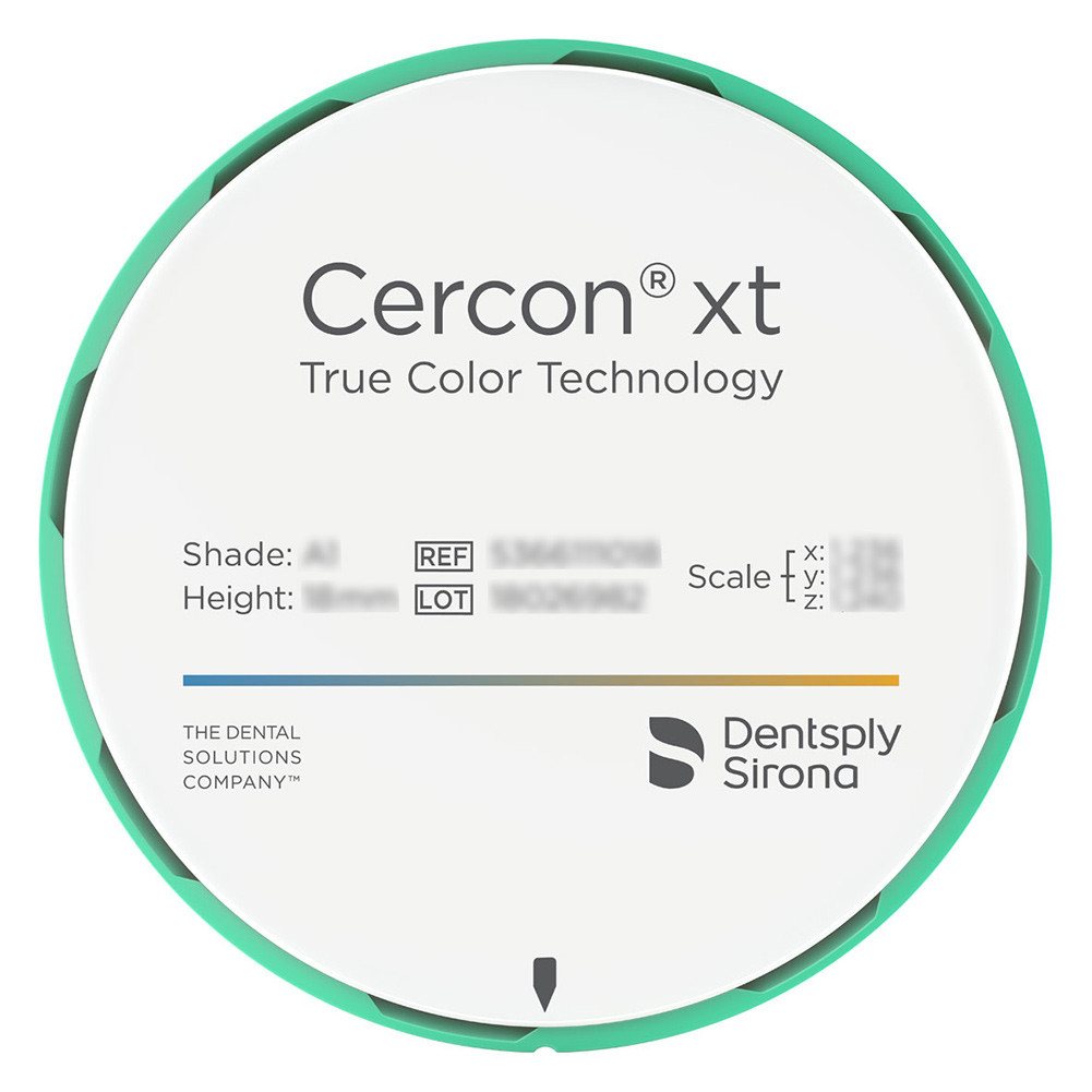 Cercon disc xt 18 B2, диск цирконієвий, одношаровий (98*18) Cercon xt | B2 | 18 x 98mm disc