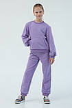 Дитячий спортивний костюм на дівчинку фіолетового кольору р.104-170, фото 3