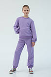 Дитячий спортивний костюм на дівчинку фіолетового кольору р.104-170, фото 4