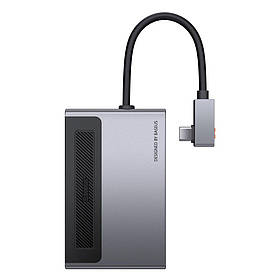 Адаптер USB Хаб Baseus Magic Multifunctional Type-C HUB with Retractable Clip Standard Edition CAHUB-DA0G