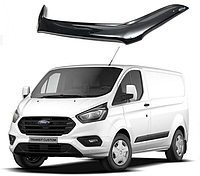 Дефлектор капота мухобойка на Ford Transit Custom 2018- (Форд Транзит Кастом) EuroCap