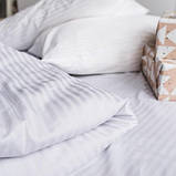 Постільна білизна Сатин-страйп 1*1 Персиковий, фото 2