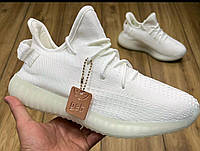 Кроссовки мужские и женские белые Adidas YEEZY BOOST V2 .Кроссовки унисекс Изи Буст 350.