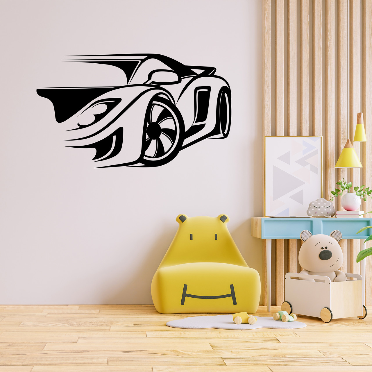 Вінілова інтер'єрна наклейка декор на стіну та шпалери (скло, меблі, дзеркало, метал) "Автомобіль. Авто"