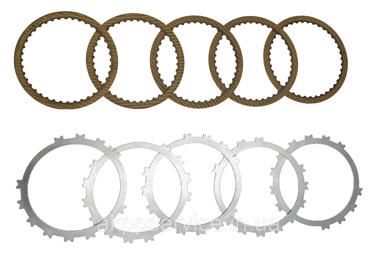 Комплект фрикційних і сталевих дисків пакету 1st/Low Reverse Clutch АКПП U250E 03-up Toyota/Lexus, фото 1