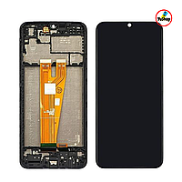Дисплей для Samsung A045F Galaxy A04 (2022) с чёрным тачскрином и корпусной рамкой