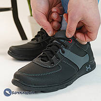 Чоловічі кросівки сіро-чорні з прошитою підошвою, фото 2