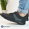Чоловічі кросівки сіро-чорні з прошитою підошвою, фото 6