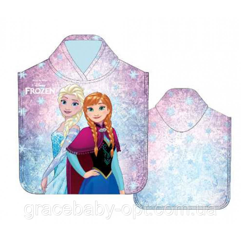 Рушник-пончо для дівчат оптом, Disney, 55*110 см, № 23FRO-p011