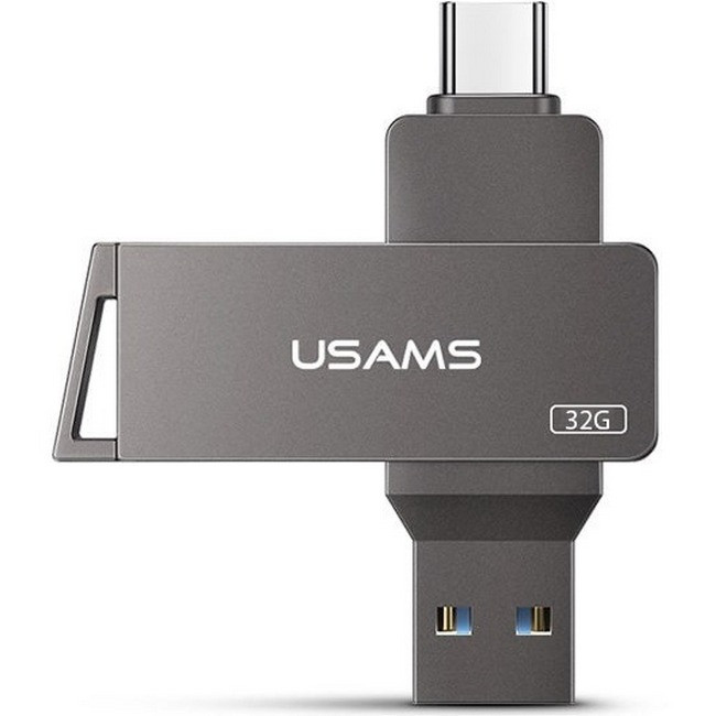 Флешка 32GB USAMS US-ZB199 Type-C OTG USB3.0 Grey (SH017728), фото 1