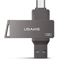 Флешка 32GB USAMS US-ZB199 Type-C OTG USB3.0 Grey S