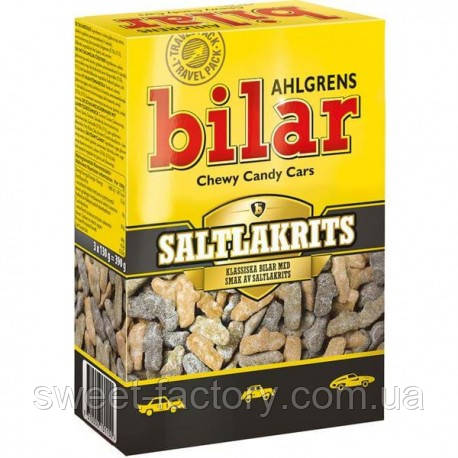 Лакриця Ahlgrens Bilar Saltlakrits Lakritz 3s 390g, фото 1