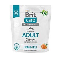 Сухий корм для собак дрібних і середніх порід Brit Care Grain-free з лососем 1кг