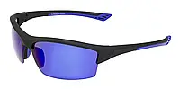 Очки поляризационные BluWater Daytona-1 Polarized (G-Tech blue), синие зеркальные в чёрно-синей оправе