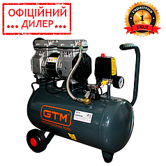 Поршневий безоливний повітряний компресор GTM KAW750-24L (0.75 кВт, 220 В, 8 атм, 75 л/хв, 24 л)