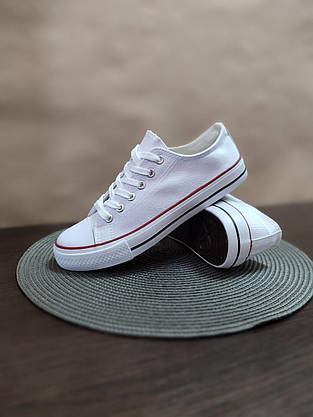 Конверси жіночі БІЛІ кеди конверси в стилі Converse chuck teylor, фото 3