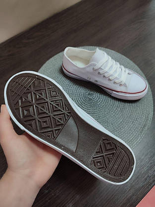 Конверси жіночі БІЛІ кеди конверси в стилі Converse chuck teylor, фото 5