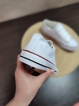 Конверси жіночі БІЛІ кеди конверси в стилі Converse chuck teylor, фото 6