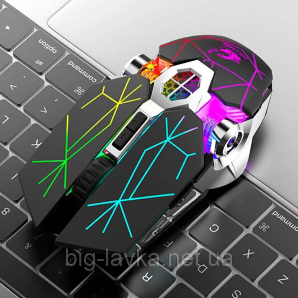 Миша бездротова ігрова RGB Чорна