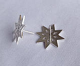"Алатир" сережки на гвіздочках з срібла 925-ої проби, фото 2