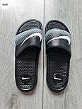 Чоловічі сланці Nike шльопанці літні чорні Туреччина. Живе фото, фото 7