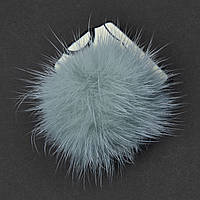 Брошка металева на сріблястій основі кофточка з пушком покрита кольоровою емаллю розмір 45х40 мм