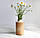 Ваза гончарна керамічна для квітів настільна "Лофт 2" 19 см Бежевий Rezon, фото 2