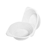Одноразова тарілка для перших страв об'єм 500 мл Еко 100 шт/уп одноразовий посуд