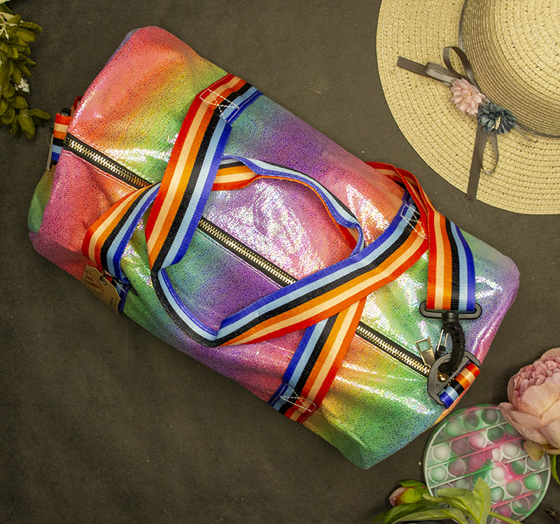Спортивна сумка жіноча кольорова розмір 42х22х22 см