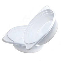 Миска біла одноразова пластикова об'єм 600 мл глибока 50 шт/уп.